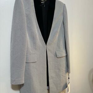 DKNY Two-Tone Blazer in Black and Gray